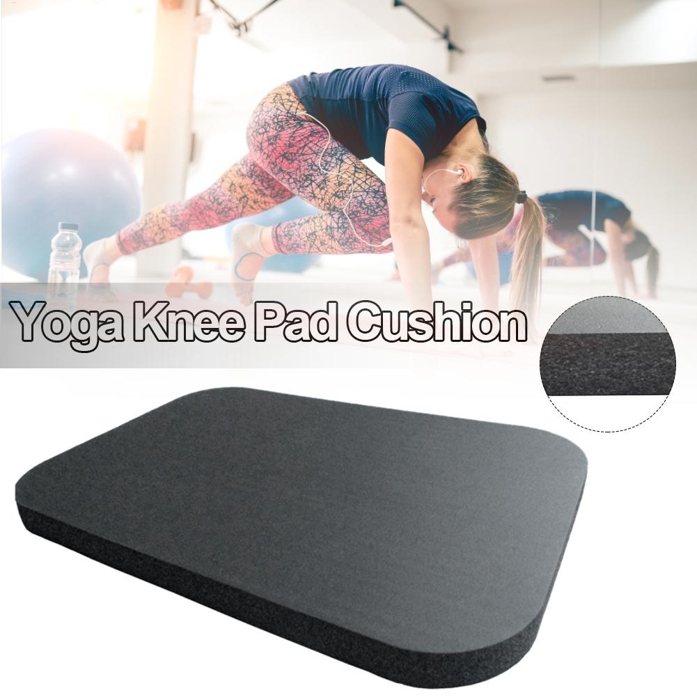 Thick Yoga Mat - وسادة ركبة سوداء لليوجا، وسادة حماية