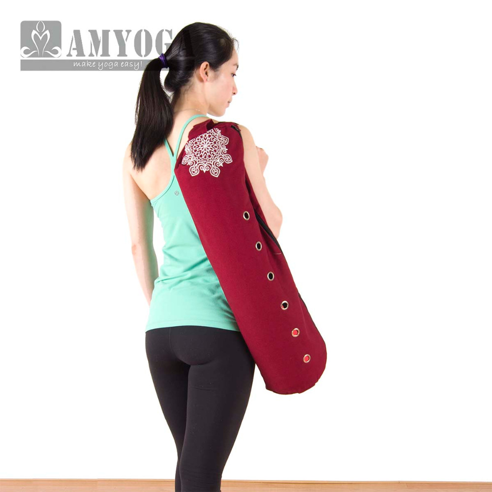 Yoga Fitness Usa - حقيبة يوغا قماشية بحزام كتف واحد،