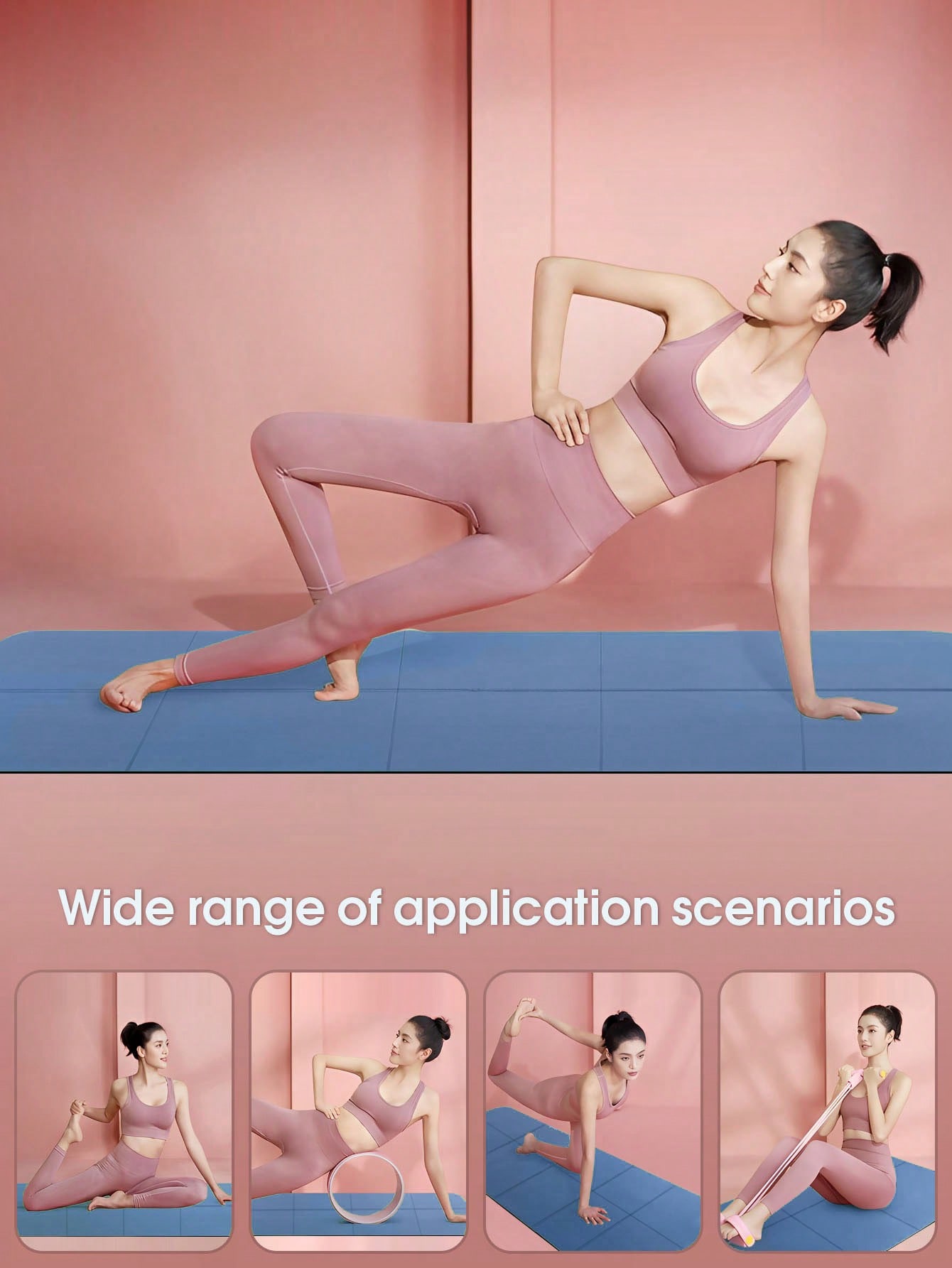 Thick Yoga Mat - طوي اليوغا حصيرة الأزرق الداكن صديقة