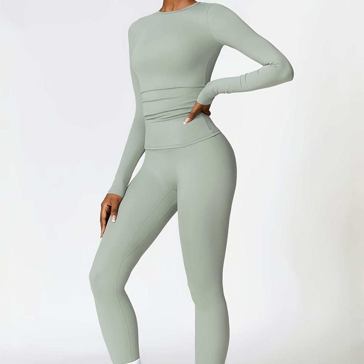 بدلة يوجا ضيقة ذات أكمام طويلة - مراجعة Yoga Fitness Usa وسعره