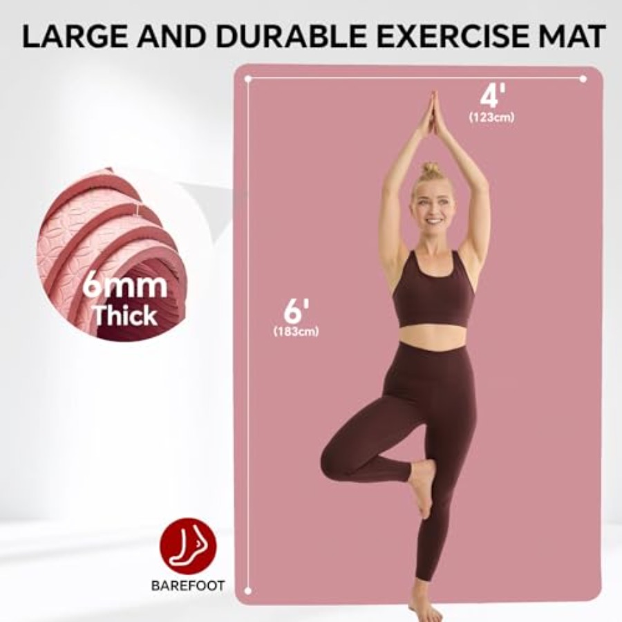 سجادة يوجا كبيرة الحجم للتماري - مراجعة Thick Yoga Mat وسعره