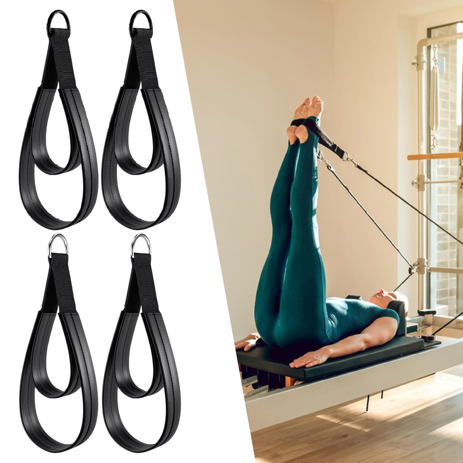 2x D خواتم حزام مقبض متعدد الو - مراجعة Yoga Fitness Pilates Reformer وسعره