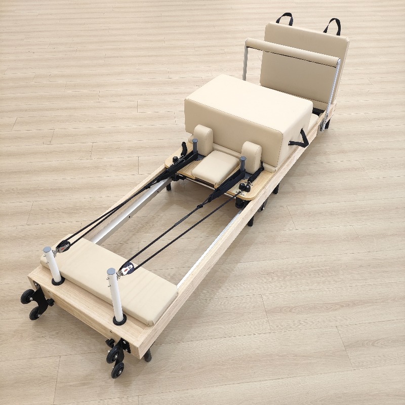 سرير خشبي قابل للطي للتدريب عل - مراجعة Yoga Fitness Pilates Reformer وسعره