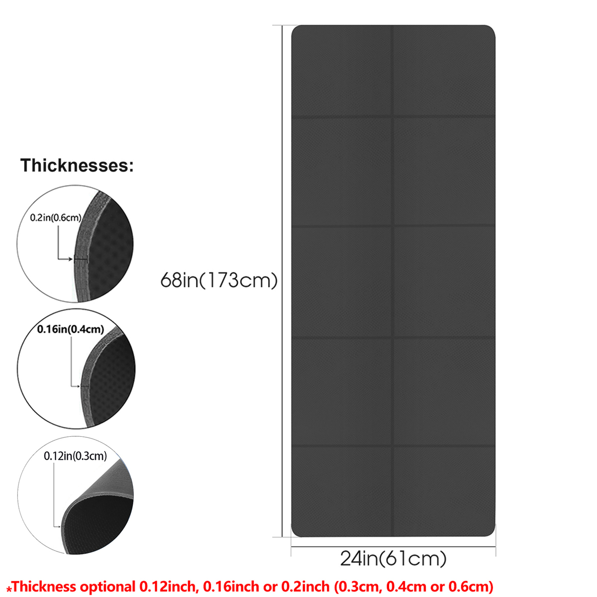 طوي اليوغا حصيرة سوداء صديقة ل - مراجعة Thick Yoga Mat وسعره