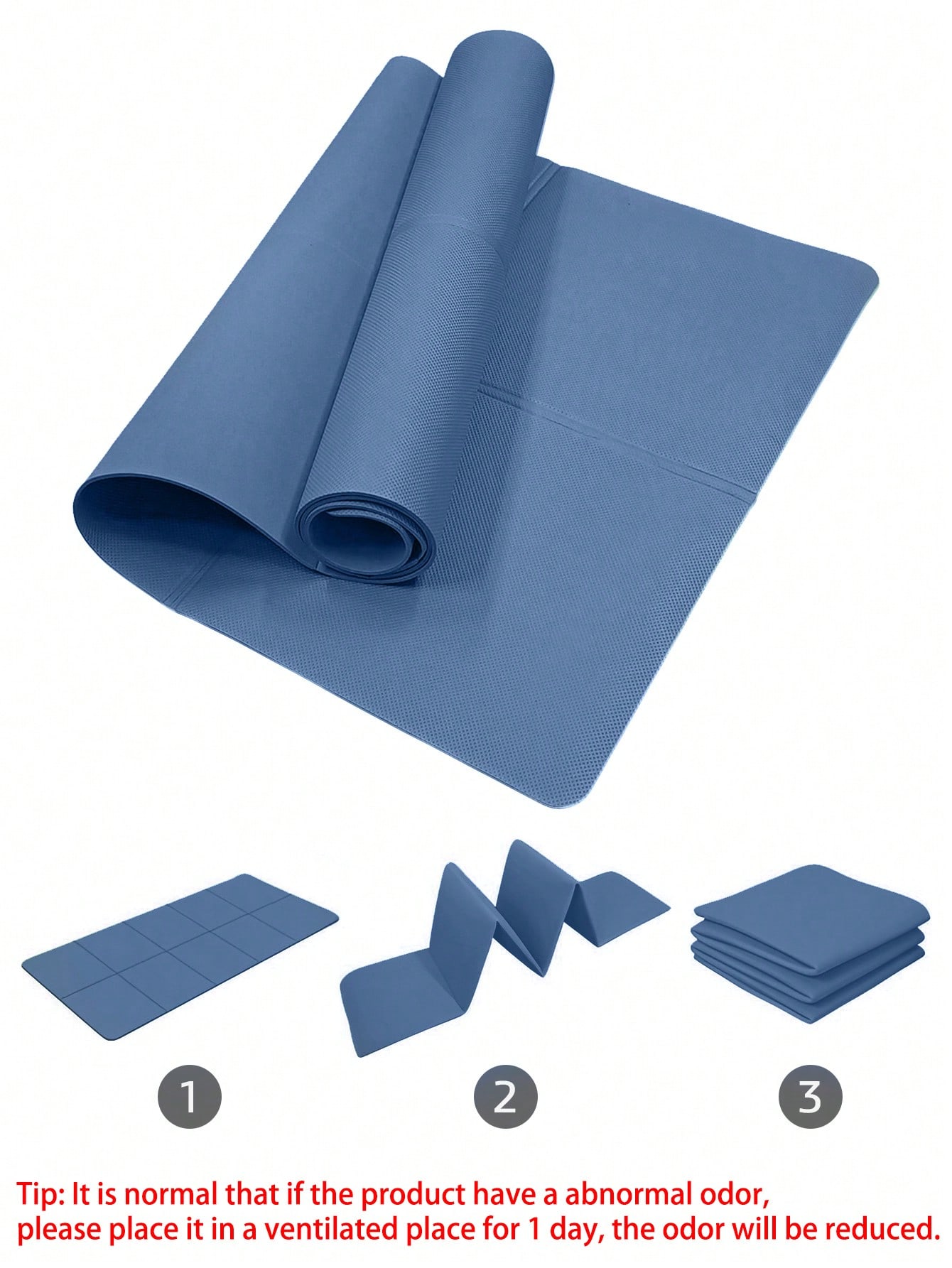 طوي اليوغا حصيرة الأزرق الداكن - مراجعة Thick Yoga Mat وسعره