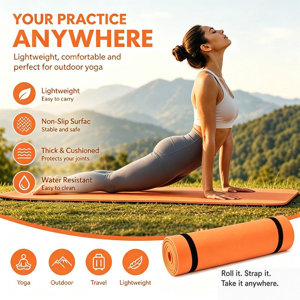 1/2 قطعة من سجادة اليوغا السمي - مراجعة Thick Yoga Mat وسعره