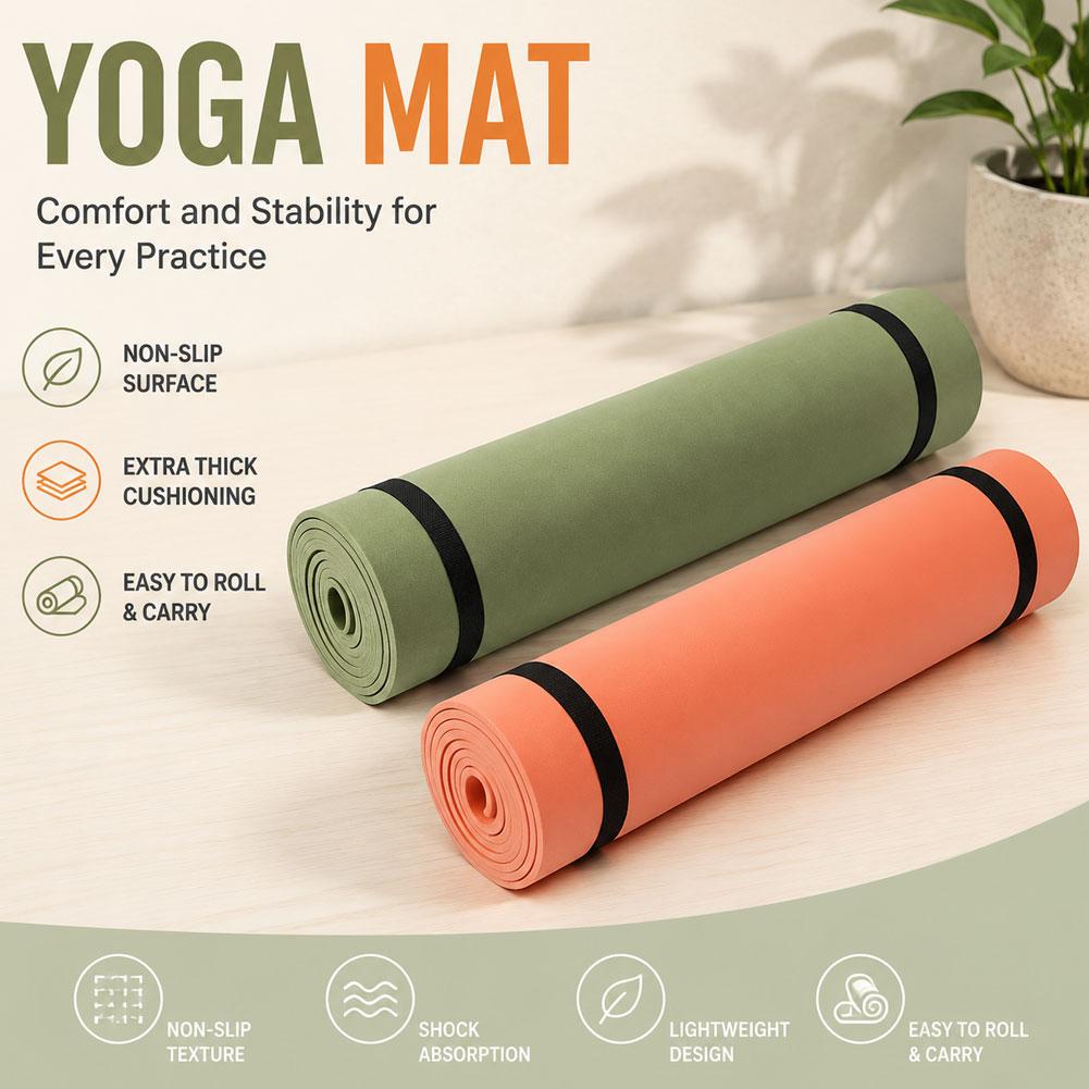 1/2 قطعة من سجادة اليوغا السمي - مراجعة Thick Yoga Mat وسعره
