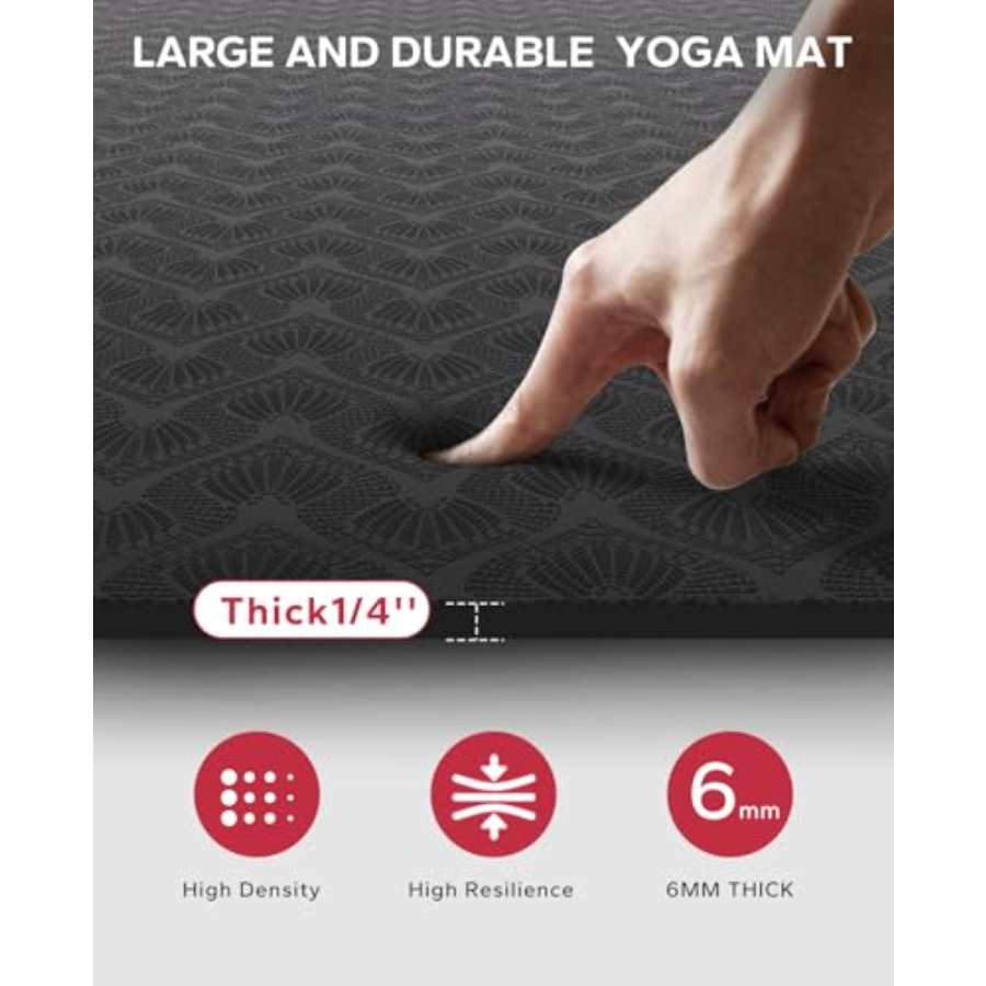 سجادة يوجا كبيرة الحجم للتماري - مراجعة Thick Yoga Mat وسعره